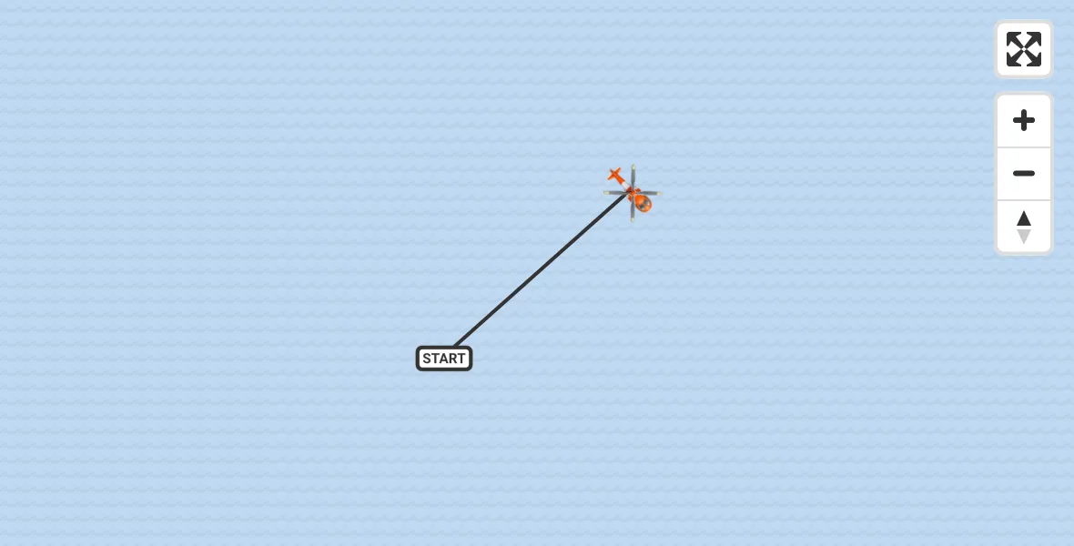 Vluchtroute Kustwachthelikopter van Noordzee naar Noordzee