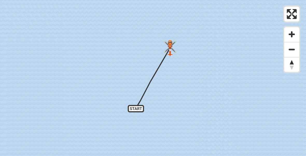 Vluchtroute Kustwachthelikopter van Noordzee naar Noordzee