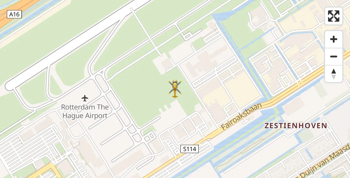Vluchtroute Traumahelikopter Rotterdam The Hague Airport - Rotterdam The Hague Airport, 26 maart 2026, 06:35