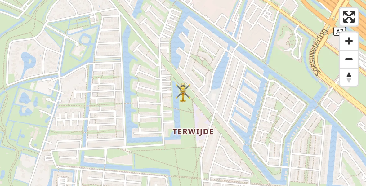 Vluchtroute Traumahelikopter van Utrecht naar Utrecht