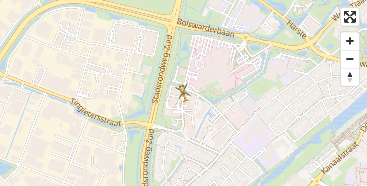 Vluchtroute Traumahelikopter van Antonius Hospital Heliport naar Antonius Hospital Heliport