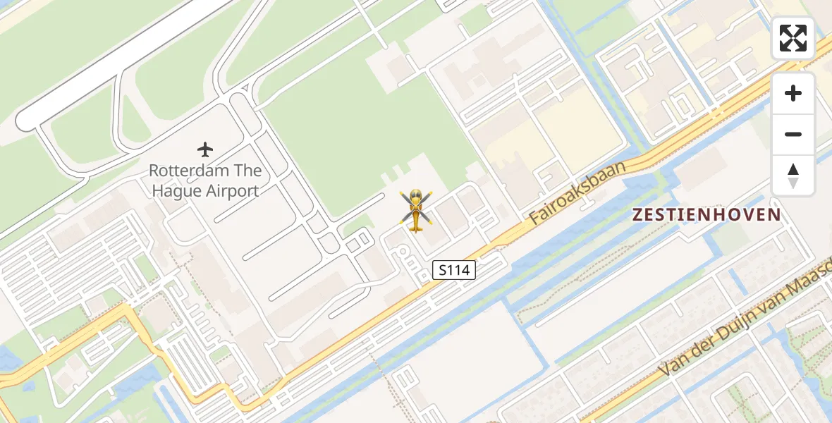 Vluchtroute Traumahelikopter Rotterdam The Hague Airport - Rotterdam The Hague Airport, 29 maart 2026, 06:44