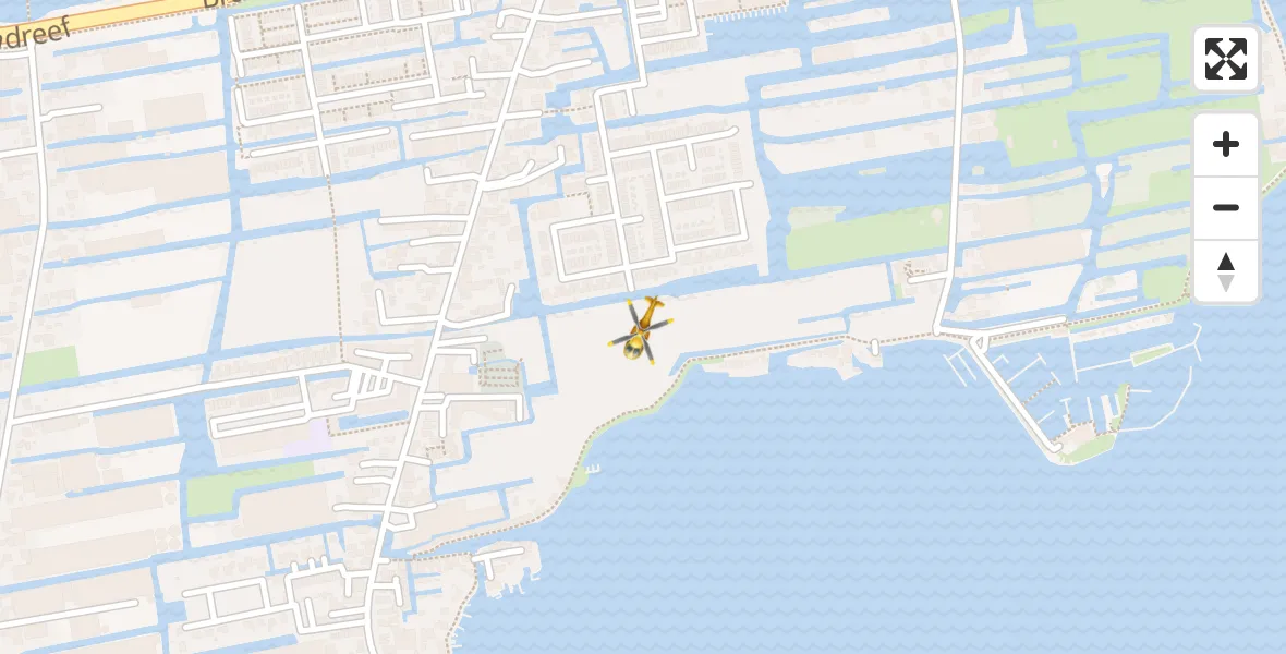 Vluchtroute Traumahelikopter van Roelofarendsveen naar Roelofarendsveen