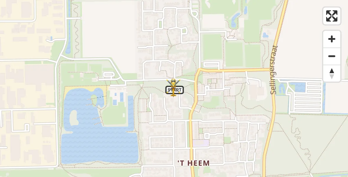 Vluchtroute Traumahelikopter van Ter Apel naar Ter Apel