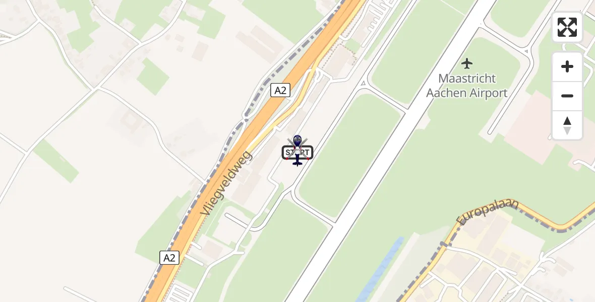 Vluchtroute Politiehelikopter van Maastricht Aachen Airport naar Maastricht Aachen Airport