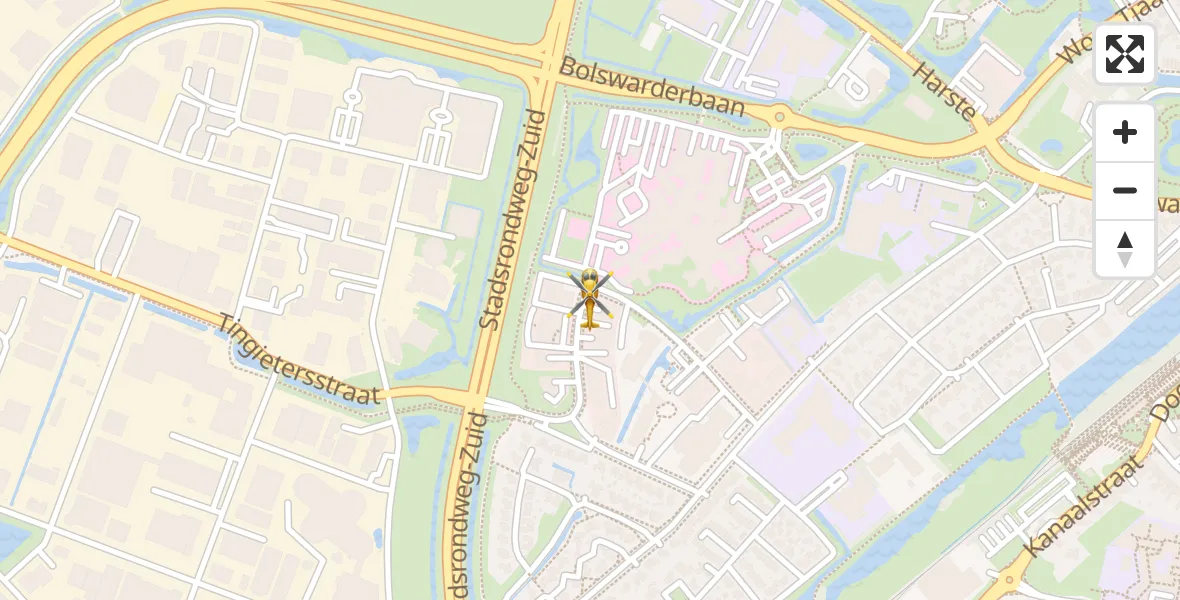 Vluchtroute Ambulancehelikopter van Antonius Hospital Heliport naar Antonius Hospital Heliport