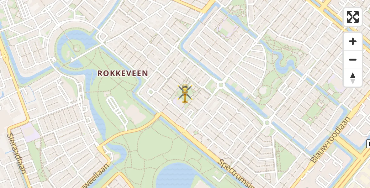 Vluchtroute Traumahelikopter van Zoetermeer naar Zoetermeer