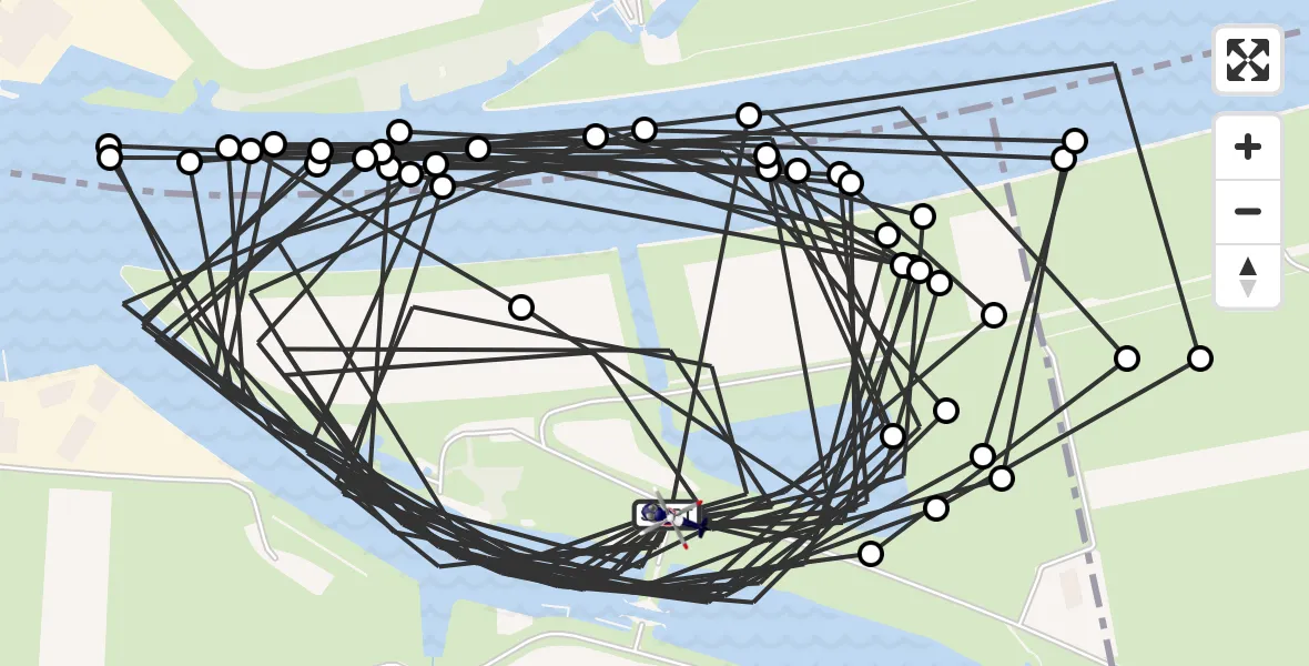 Vluchtroute Politiehelikopter van Raamsdonk naar Raamsdonk