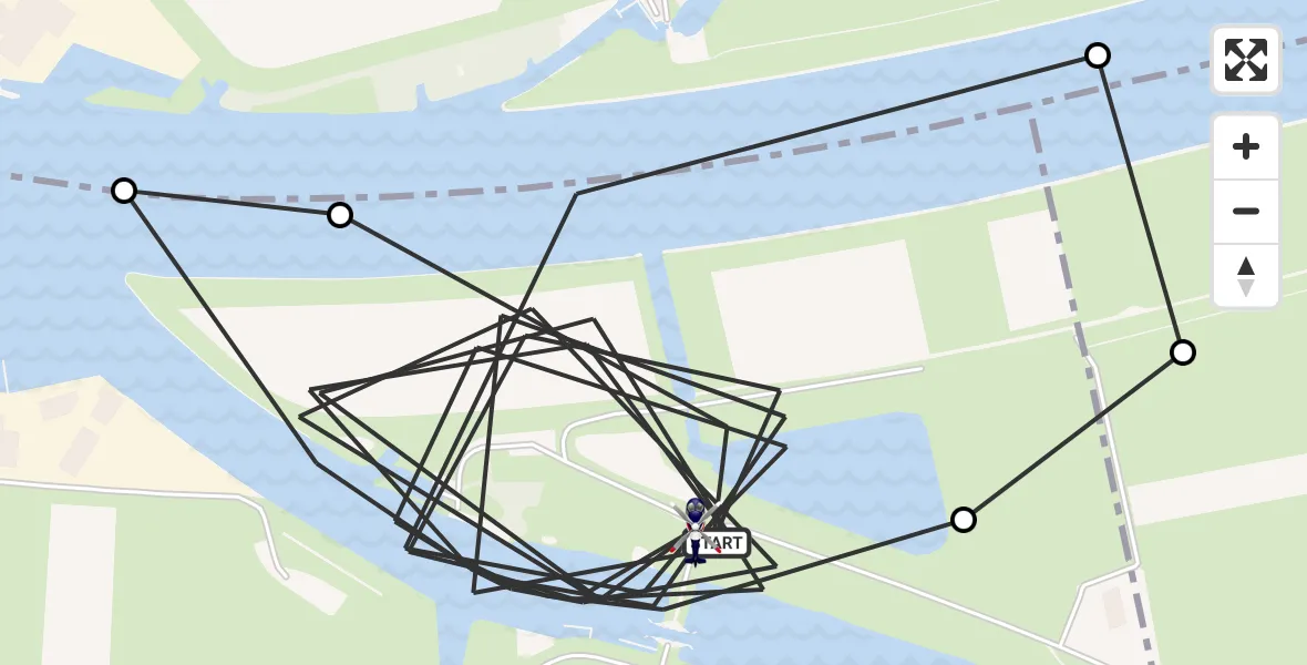 Vluchtroute Politiehelikopter van Raamsdonk naar Raamsdonk