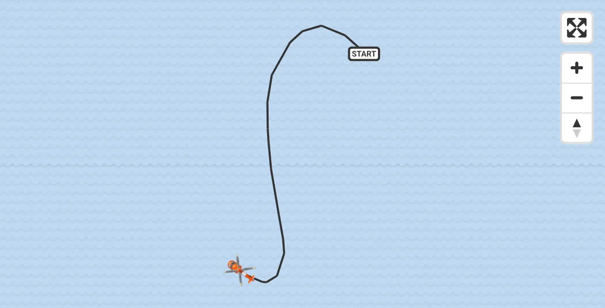 Vluchtroute Kustwachthelikopter van Noordzee naar Noordzee
