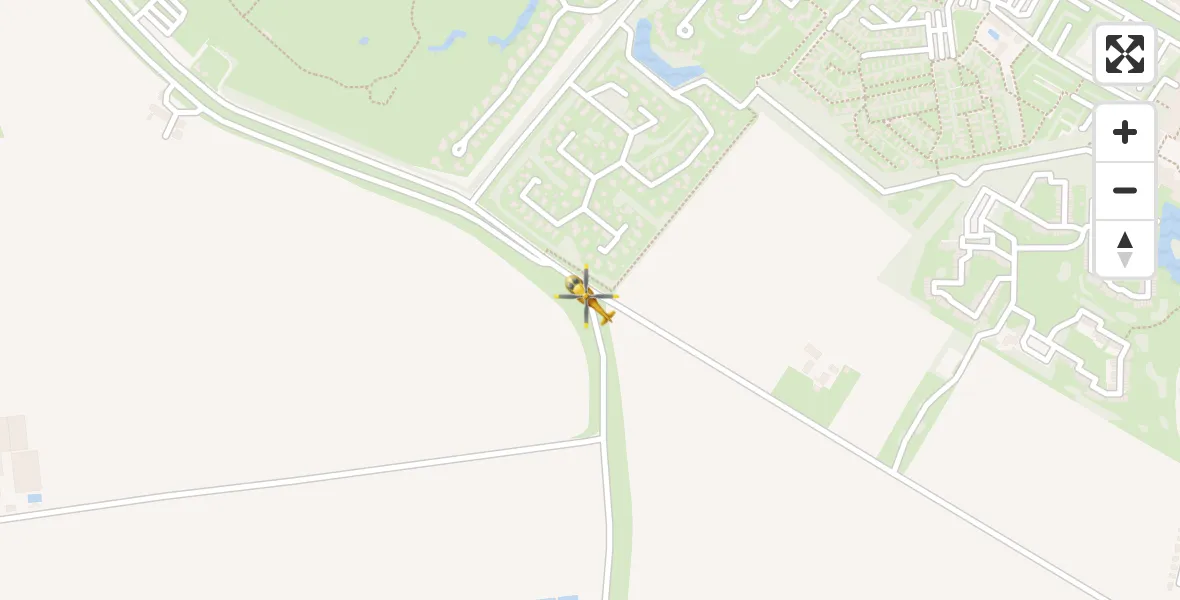 Vluchtroute Traumahelikopter van Oosterland naar Oosterland