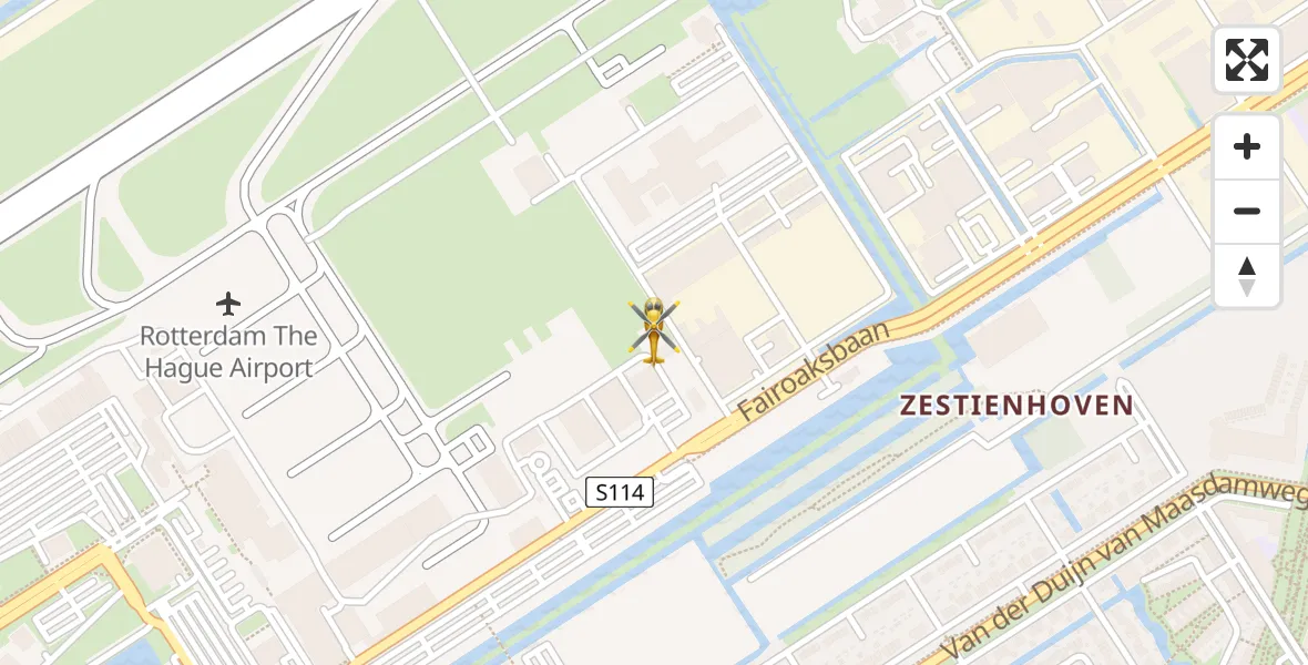 Vluchtroute Traumahelikopter Rotterdam The Hague Airport - Rotterdam The Hague Airport, 03 april 2026, 12:17