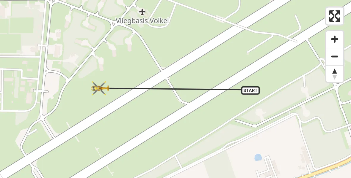 Vluchtroute Traumahelikopter Vliegbasis Volkel - Vliegbasis Volkel, 03 april 2026, 17:23