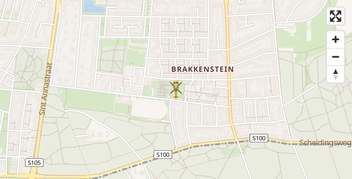 Vluchtroute Traumahelikopter van Nijmegen naar Nijmegen