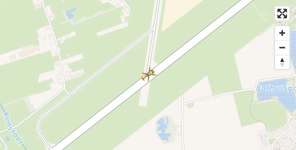 Vluchtroute Traumahelikopter Groningen Airport Eelde - Groningen Airport Eelde, 04 april 2026, 05:15