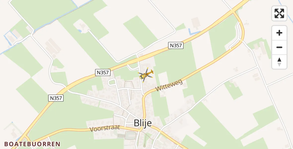 Vluchtroute Traumahelikopter Blije - Blije, 04 april 2026, 09:11