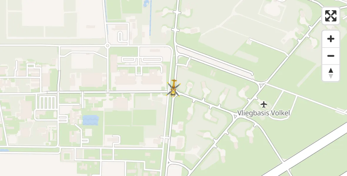 Vluchtroute Traumahelikopter Vliegbasis Volkel - Vliegbasis Volkel, 04 april 2026, 14:10