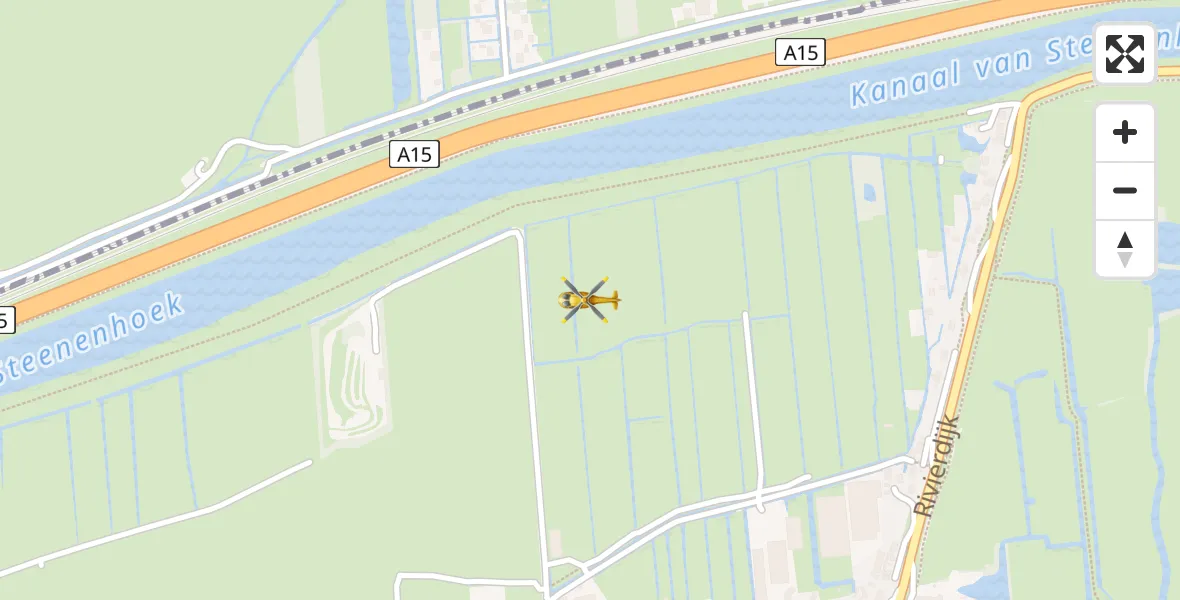 Vluchtroute Traumahelikopter Hardinxveld-Giessendam - Hardinxveld-Giessendam, 04 april 2026, 14:15