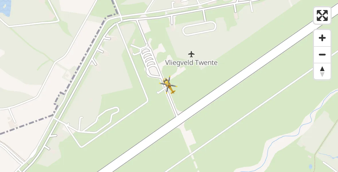 Vluchtroute Traumahelikopter Twente Airport - Twente Airport, 04 april 2026, 14:22