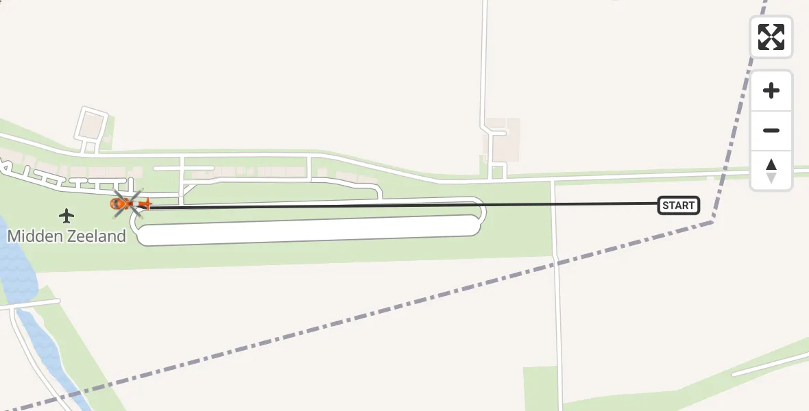 Vluchtroute Kustwachthelikopter Vliegveld Midden-Zeeland - Vliegveld Midden-Zeeland, 04 april 2026, 15:42