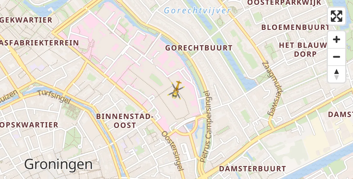 Vluchtroute Ambulancehelikopter Universitair Medisch Centrum Groningen - Universitair Medisch Centrum Groningen, 04 april 2026, 17:26
