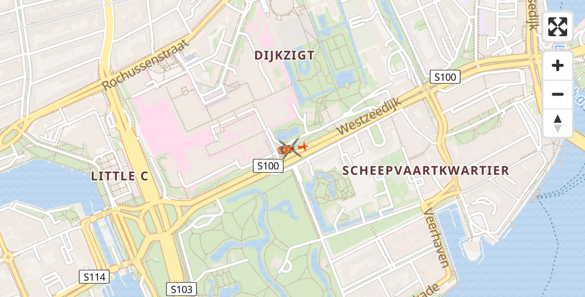 Routekaart van de vlucht: Kustwachthelikopter naar Leids Universitair Medisch Centrum (LUMC), Erasmus Medisch Centrum Heliport