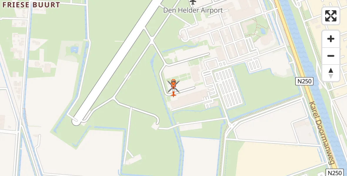 Vluchtroute Kustwachthelikopter van Militair vliegveld De Kooy / Den Helder Airport naar Militair vliegveld De Kooy / Den Helder Airport