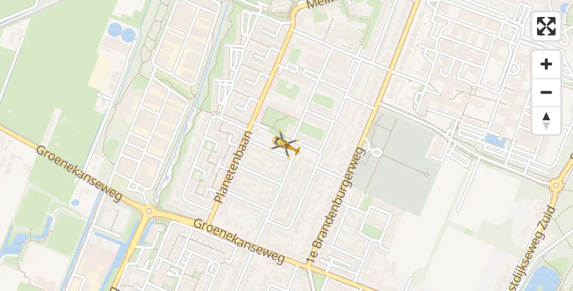 Vluchtroute Traumahelikopter van Bilthoven naar Bilthoven