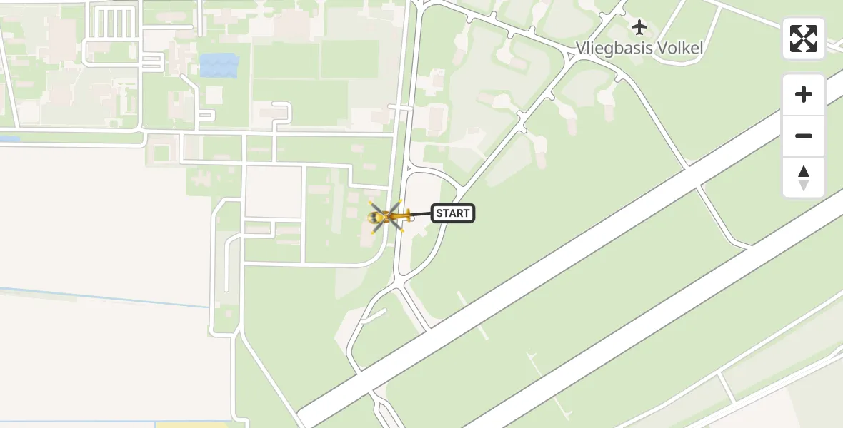 Vluchtroute Traumahelikopter Vliegbasis Volkel - Vliegbasis Volkel, 05 april 2026, 12:03