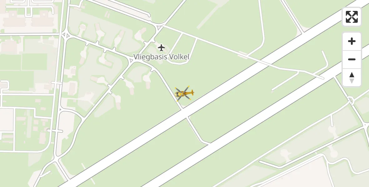 Vluchtroute Traumahelikopter Vliegbasis Volkel - Vliegbasis Volkel, 06 april 2026, 06:17