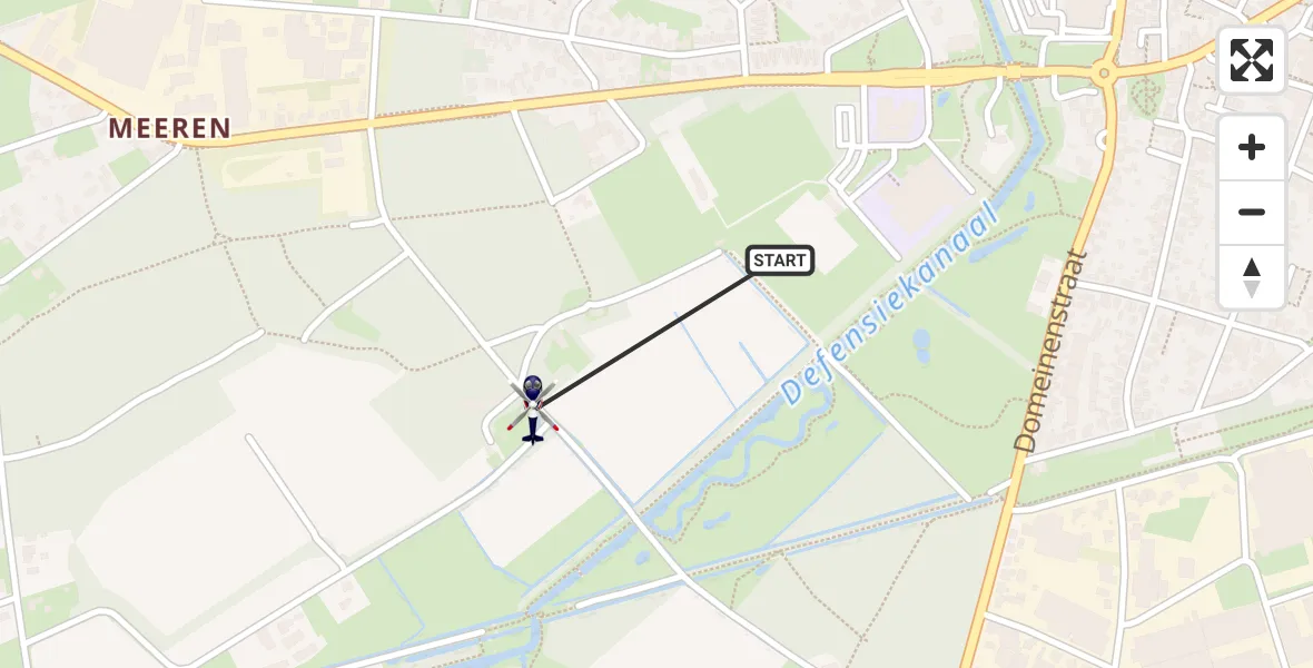 Vluchtroute Politiehelikopter van Mill naar Mill