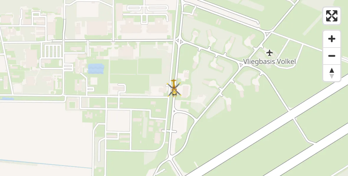 Vluchtroute Traumahelikopter Vliegbasis Volkel - Vliegbasis Volkel, 06 april 2026, 22:02