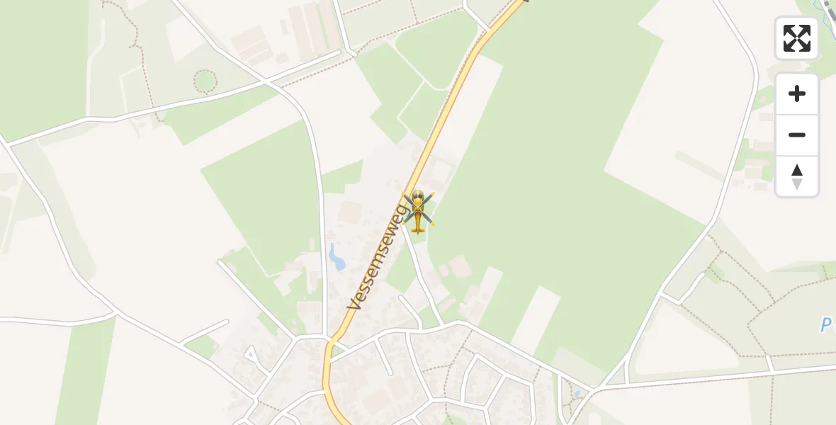 Vluchtroute Traumahelikopter van Hoogeloon naar Hoogeloon