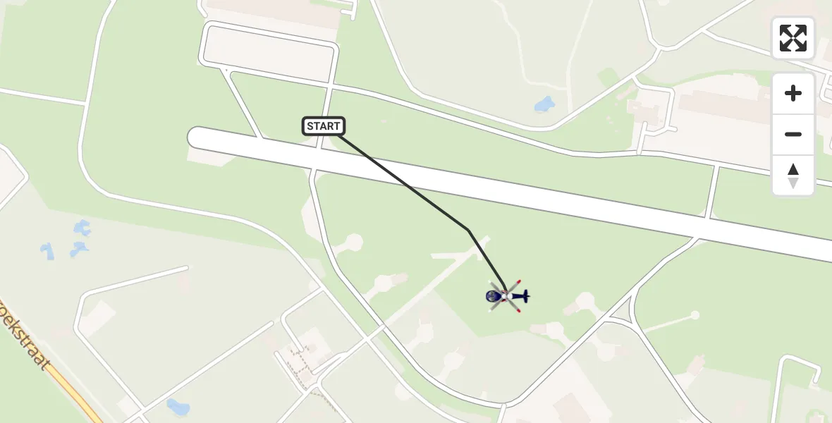 Vluchtroute Politiehelikopter van Vliegbasis Gilze Rijen naar Vliegbasis Gilze Rijen