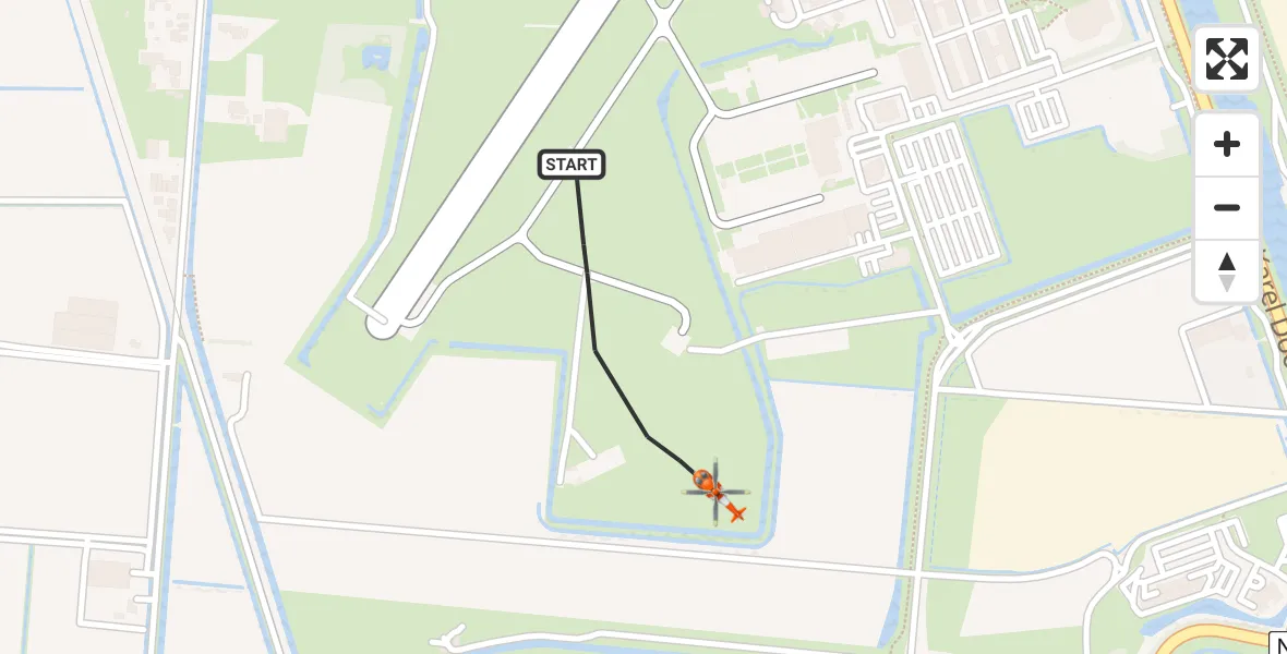 Vluchtroute Kustwachthelikopter van Militair vliegveld De Kooy / Den Helder Airport naar Militair vliegveld De Kooy / Den Helder Airport