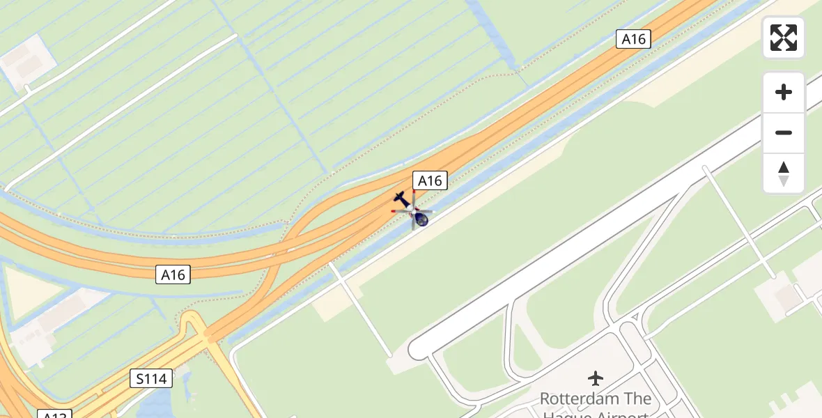 Vluchtroute Politiehelikopter Rotterdam The Hague Airport - Rotterdam The Hague Airport, 08 april 2026, 15:24