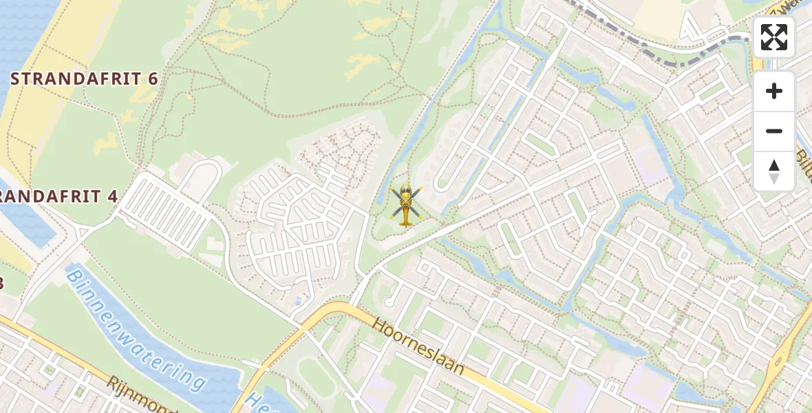 Vluchtroute Traumahelikopter van Katwijk naar Katwijk