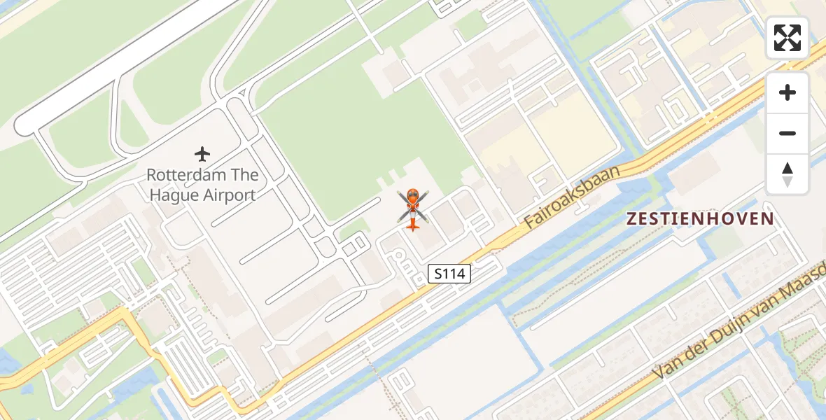 Vluchtroute Kustwachthelikopter van Rotterdam The Hague Airport naar Rotterdam The Hague Airport