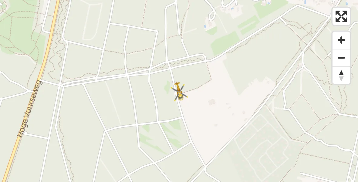 Vluchtroute Traumahelikopter van Baarn naar Baarn