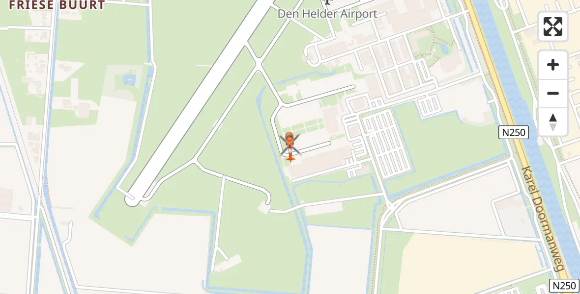Vluchtroute Kustwachthelikopter van Militair vliegveld De Kooy / Den Helder Airport naar Militair vliegveld De Kooy / Den Helder Airport
