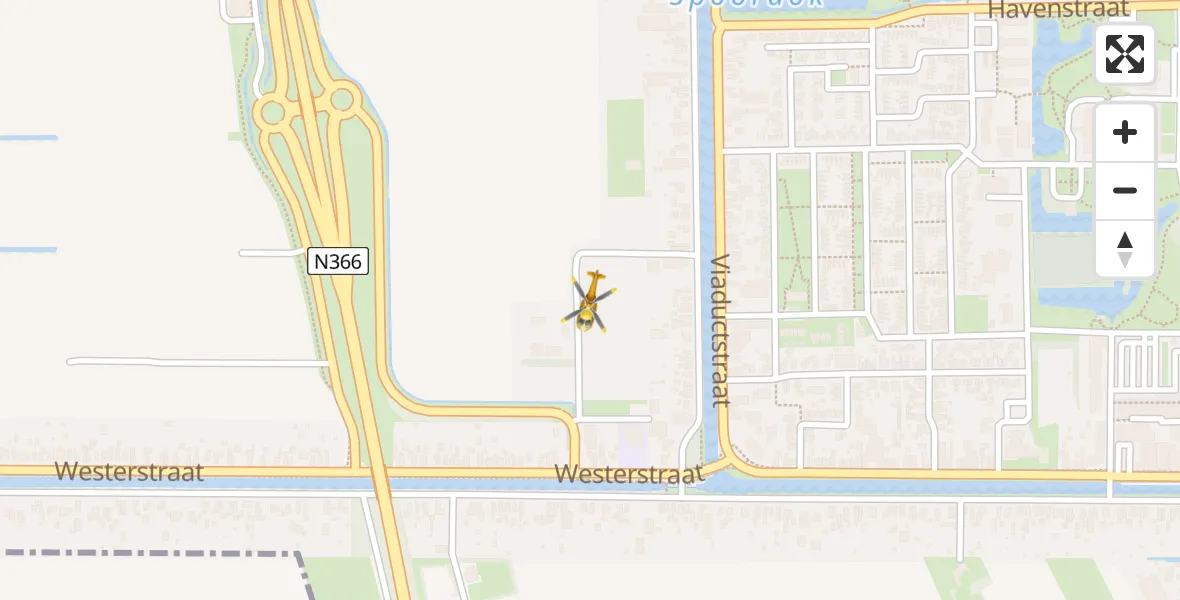 Vluchtroute Traumahelikopter van Ter Apel naar Ter Apel