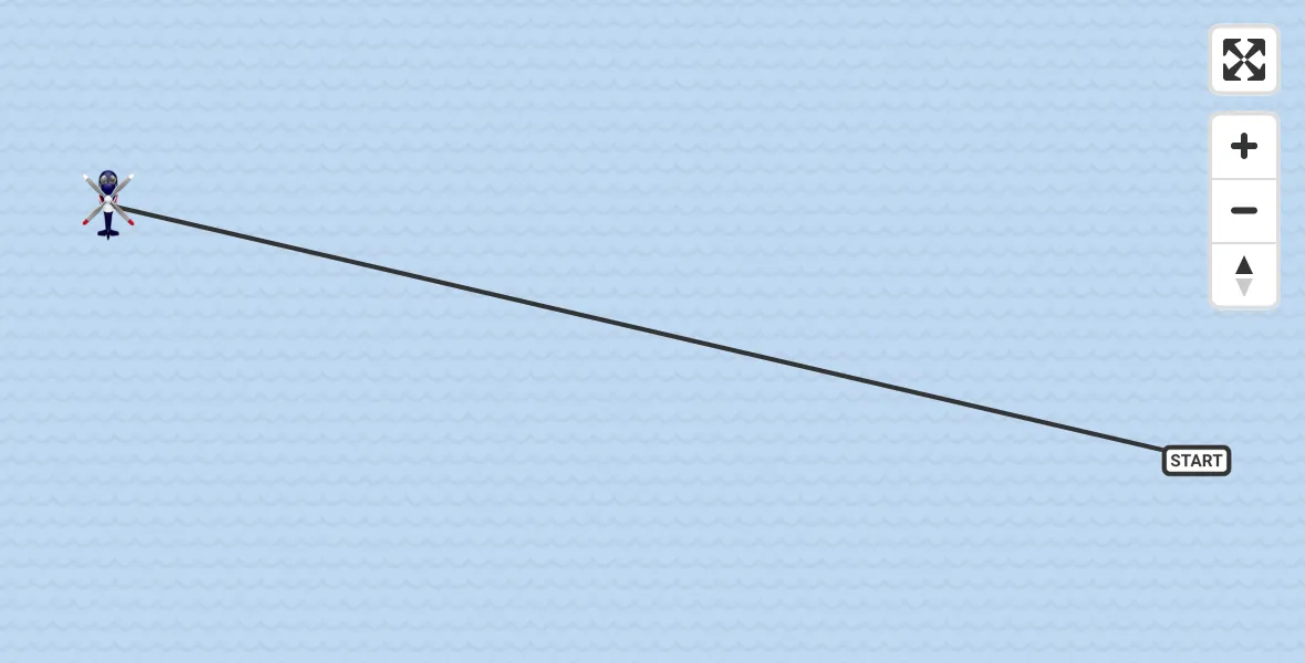 Vluchtroute Politiehelikopter van Noordzee naar Noordzee