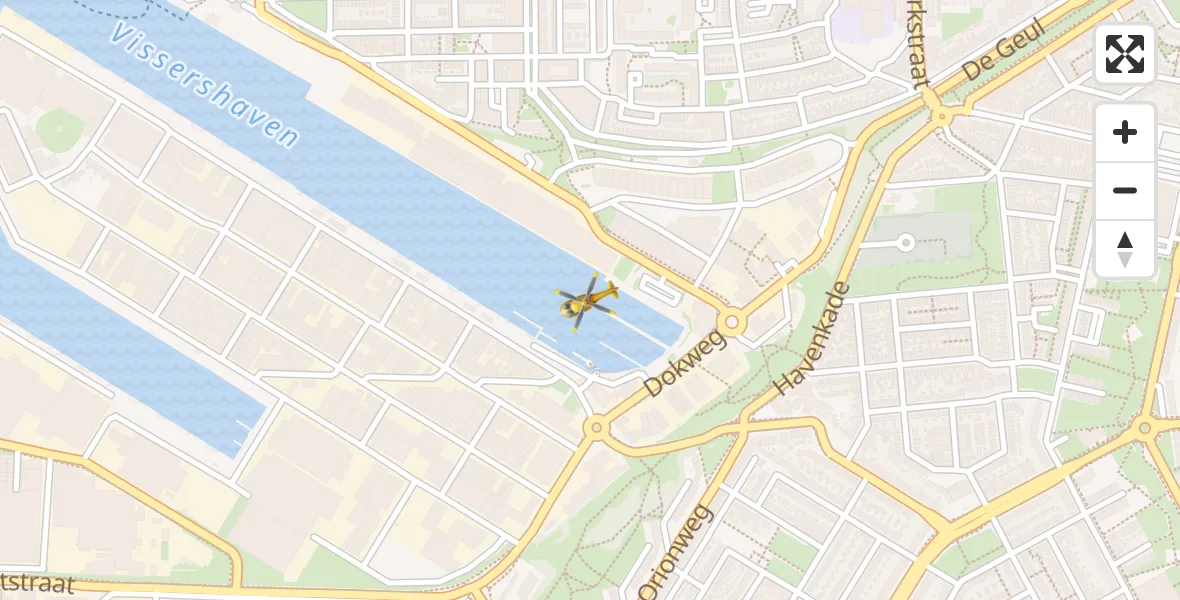 Vluchtroute Traumahelikopter van IJmuiden naar IJmuiden