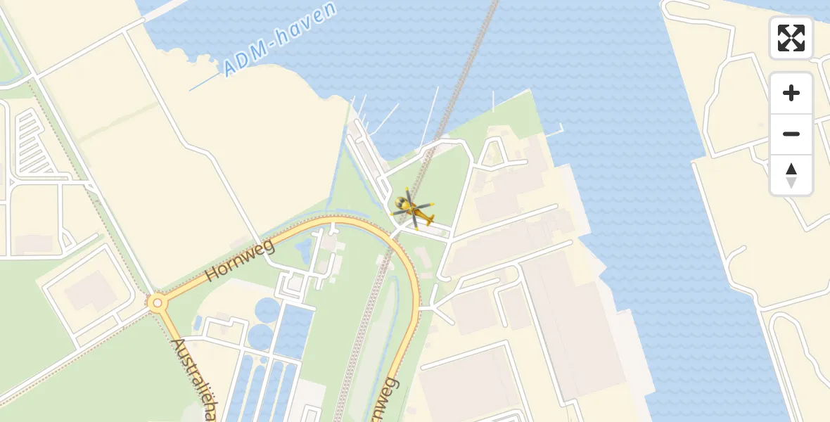 Vluchtroute Traumahelikopter Amsterdam Heliport - Amsterdam Heliport, 12 april 2026, 02:05
