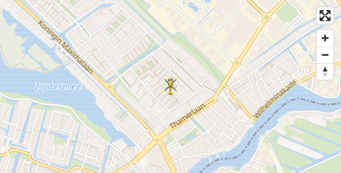 Vluchtroute Traumahelikopter van Uithoorn naar Uithoorn