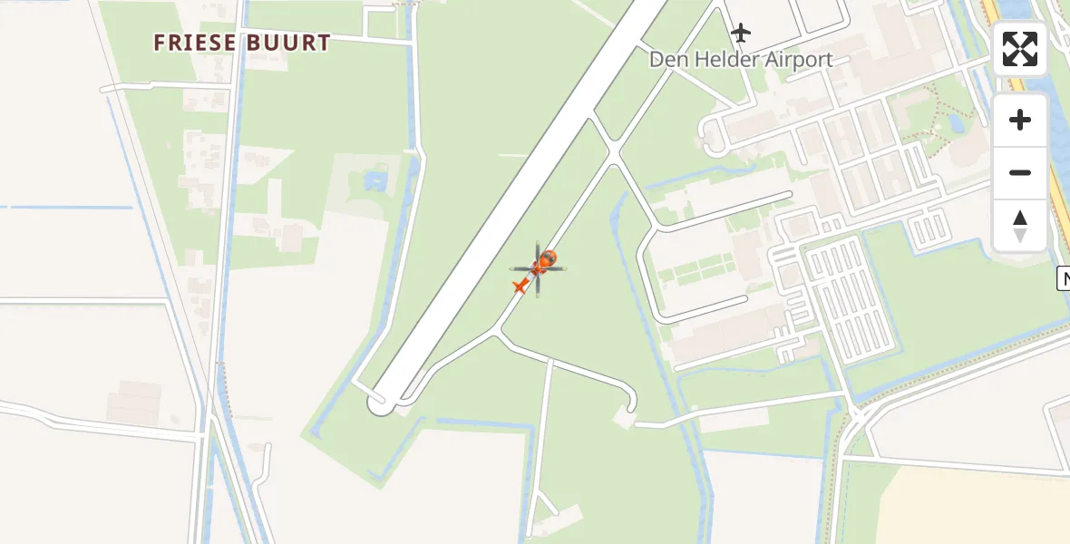 Vluchtroute Kustwachthelikopter van Militair vliegveld De Kooy / Den Helder Airport naar Militair vliegveld De Kooy / Den Helder Airport