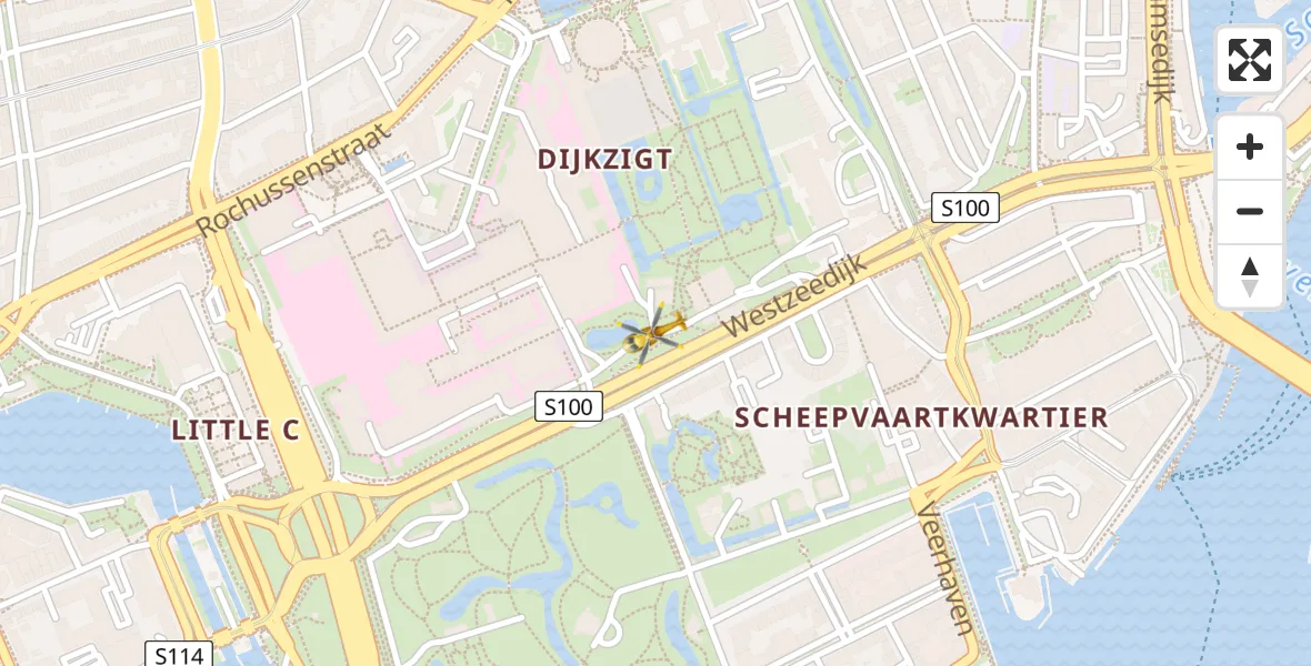 Vluchtroute Traumahelikopter van Leids Universitair Medisch Centrum (LUMC) naar Leids Universitair Medisch Centrum (LUMC)