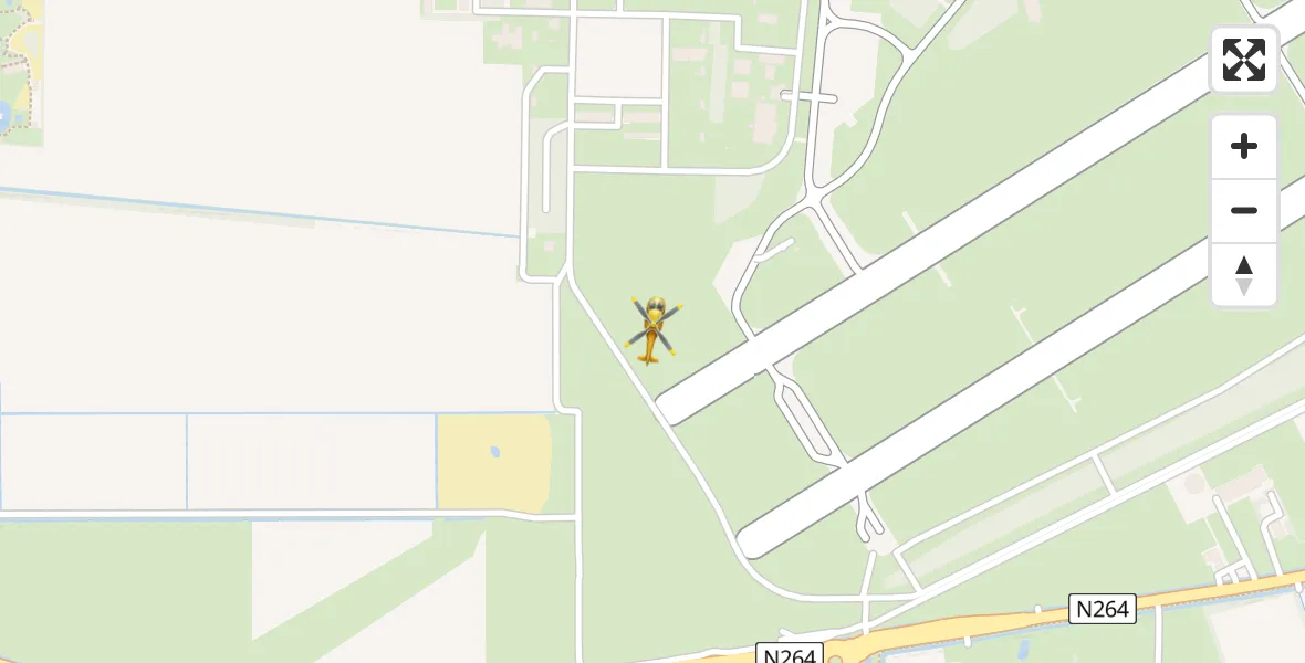 Vluchtroute Traumahelikopter Vliegbasis Volkel - Vliegbasis Volkel, 13 april 2026, 01:48