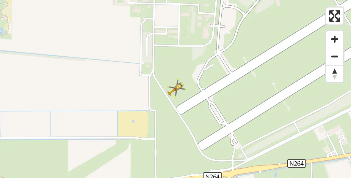 Vluchtroute Traumahelikopter Vliegbasis Volkel - Vliegbasis Volkel, 13 april 2026, 01:47