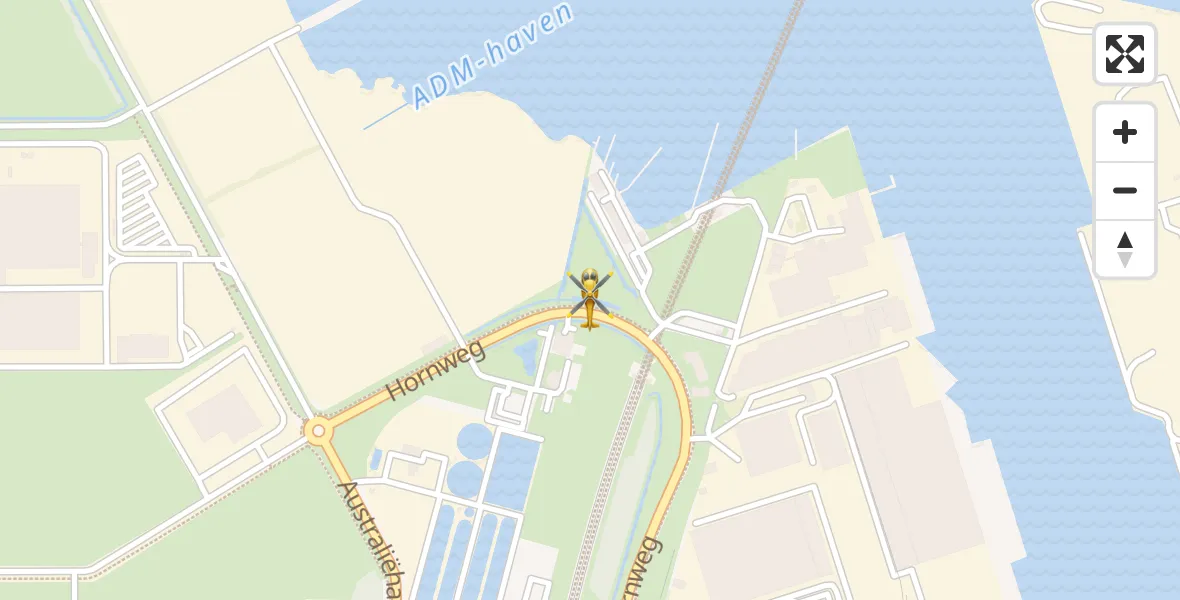 Vluchtroute Traumahelikopter van Amsterdam Heliport naar Amsterdam Heliport
